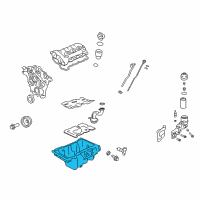 OEM 2009 Pontiac G8 Oil Pan Diagram - 92266884