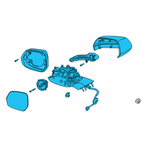 OEM 2022 Lincoln Aviator Mirror Outside Diagram - LC5Z-17683-BAPTM