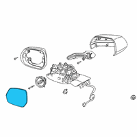 OEM Lincoln Aviator Mirror Glass Diagram - LC5Z-17K707-F