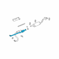 OEM 2009 Chevrolet Express 3500 3Way Catalytic Convertor Assembly (W/ Exhaust Manifold P Diagram - 15853441