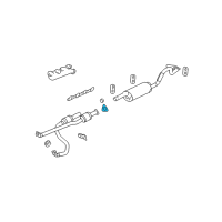 OEM 2003 Chevrolet Express 3500 Muffler W/Tailpipe Gasket Diagram - 15733803