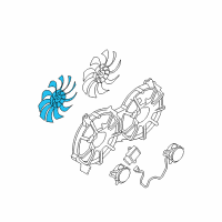 OEM Nissan Quest Fan Assembly-Radiator Cooling Diagram - 21486-JK60A