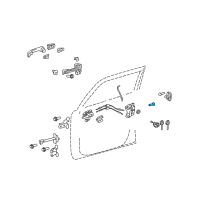 OEM 2020 Toyota 4Runner Lock Assembly Bolt Diagram - 90148-A0005