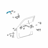 OEM 2008 Toyota RAV4 Handle, Outside Diagram - 69211-12220-P6