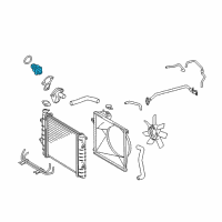 OEM 2022 Toyota Tacoma Thermostat Diagram - 90916-03157