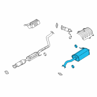 OEM Hyundai Elantra Rear Muffler Assembly Diagram - 28710-3X300