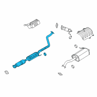 OEM 2015 Hyundai Elantra MUFFLER Assembly-Center Diagram - 28600-3X401