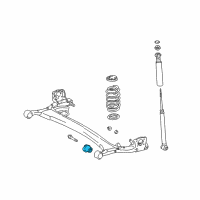 OEM 2005 Scion xA Axle Beam Bushing Diagram - 48725-52021