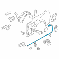 OEM 1995 Acura NSX Cable, Fuel Lid Open Diagram - 74411-SL0-A02