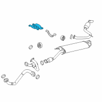 OEM 2009 Toyota RAV4 Front Pipe Upper Bracket Diagram - 17571-0P120