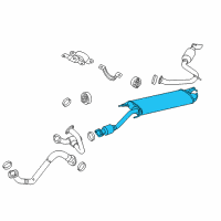 OEM 2006 Toyota RAV4 Muffler & Pipe Diagram - 17404-0P022