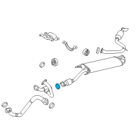 OEM Toyota Corolla iM Center Pipe Gasket Diagram - 17451-0D140