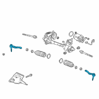 OEM Buick Regal Sportback Outer Tie Rod Diagram - 23449522