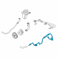 OEM 2003 Lincoln LS Return Hose Diagram - 3W4Z-3A713-AA