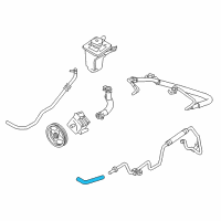 OEM 2002 Lincoln LS Lower Return Tube Diagram - XW4Z-3A713-AB