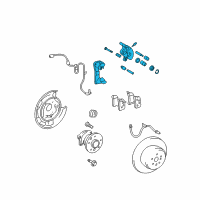 OEM Toyota Highlander Caliper Assembly Diagram - 47830-0E040