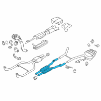 OEM BMW 750i xDrive Centre Muffler Diagram - 18-30-7-585-341