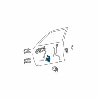 OEM Ram Dakota Front Door Latch Diagram - 55112608AB