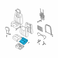 OEM 2000 Oldsmobile Alero Pad Asm, Driver Seat Cushion Diagram - 22604856