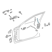 OEM Lexus ES300h Rod, FR Door Lock Op Diagram - 69311-06230