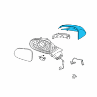 OEM Hyundai Santa Fe Rear View Mirror Scalp, Left, Exterior Diagram - 87616-S2000