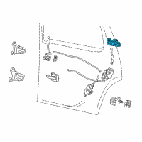 OEM 2003 Ford Explorer Sport Trac Exterior Door Handle Diagram - F87Z7822404AAZ