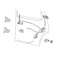 OEM 1999 Mercury Mountaineer Door Latch Cable Diagram - F77Z7826460AA
