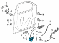 OEM Cadillac CT6 Lock Assembly Diagram - 13533684
