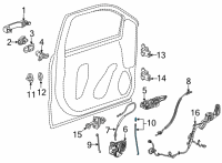 OEM 2020 Chevrolet Silverado 3500 HD Lock Rod Diagram - 84002390