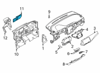 OEM 2013 Nissan Versa Insulator-Dash Lower, RH Diagram - 67896-1HL0A