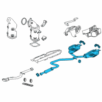 OEM 2018 Buick Regal Sportback Muffler & Pipe Diagram - 84312695