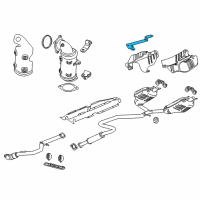 OEM Buick Regal TourX Heat Shield Bracket Diagram - 84124629