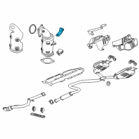 OEM 2018 Chevrolet Traverse Catalytic Converter Upper Brace Diagram - 12651501