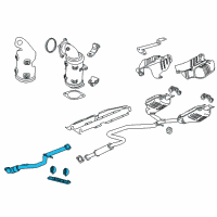 OEM 2017 Chevrolet Malibu Front Pipe Diagram - 84413390