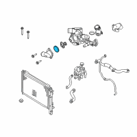 OEM 2012 Ford Escape Thermostat O-Ring Diagram - 9L8Z-8590-A