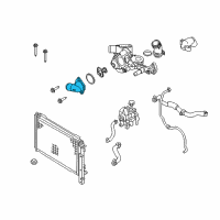 OEM Ford Fusion Thermostat Unit Diagram - 9L8Z-8591-A