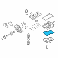 OEM BMW 750Li Oil Pan Gasket Diagram - 11-13-7-581-722