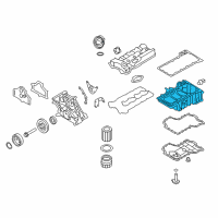 OEM 2012 BMW 750i Upper Oil Pan Diagram - 11-13-7-621-073