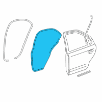OEM 2009 Mercury Sable Door Weatherstrip Diagram - 5G1Z-5425324-AB