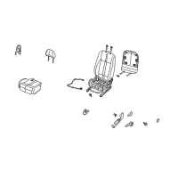 OEM 2013 Nissan Altima Pad Front Seat Cushion Diagram - 87361-JB01B