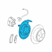 OEM Ford Explorer Sport Brake Dust Shield Diagram - 3L2Z2B637AA