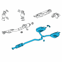 OEM 2020 Buick Regal Sportback Muffler & Pipe Diagram - 84619999