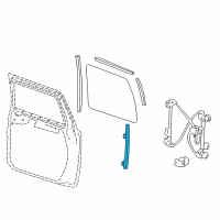 OEM 2008 Hummer H2 Channel, Front Side Door Window Rear Diagram - 15068265