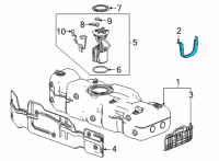 OEM Cadillac Escalade Tank Strap Diagram - 84678127