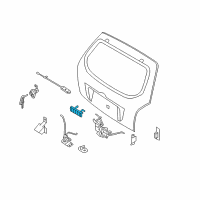 OEM 2005 Kia Sportage Tail Gate Outside Handle Assembly Diagram - 812602E001