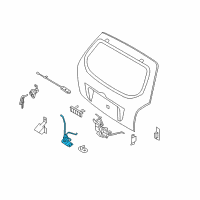 OEM Hyundai Tucson Tail Gate Latch Assembly Diagram - 81230-2E010