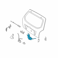 OEM Hyundai Bell Crank Assembly-Tail Gate Diagram - 81290-2E010