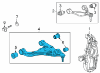 OEM 2020 Chevrolet Corvette Lower Control Arm Diagram - 84763516