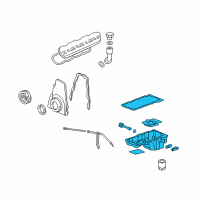 OEM 2010 Cadillac Escalade EXT Oil Pan Diagram - 12640746