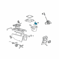 OEM Hummer Hinge, Front Floor Console Compartment Door Diagram - 88986339
